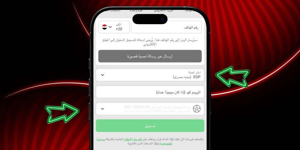 أدخل المعلومات الخاصة بك